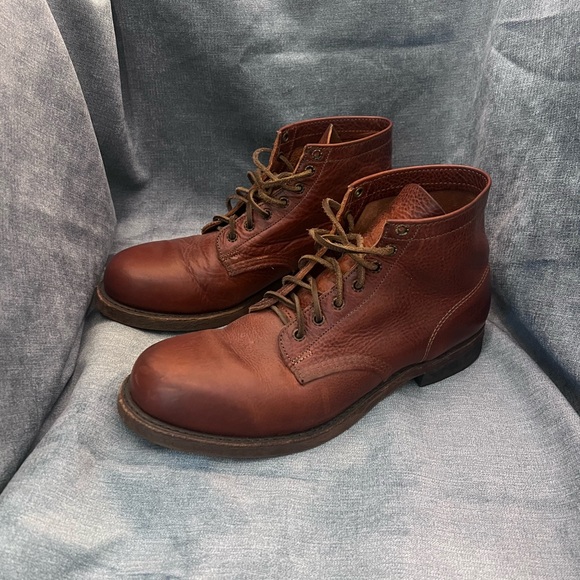 Frye Brown Leather Heritage Boots - Picture 2 of 9